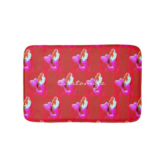 Tapis De Bain sirène à queue rouge Thunder_Cove (Devant)