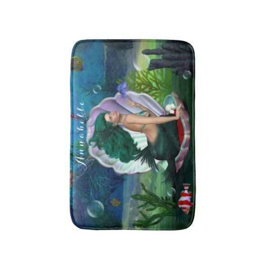 Tapis De Bain Sirène de saphir (Devant (Vertical))