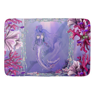 Tapis De Bain Sirène d'océan violet