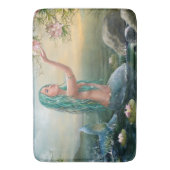 Tapis De Bain sirène d'une chevelure verte (devant Vertical)
