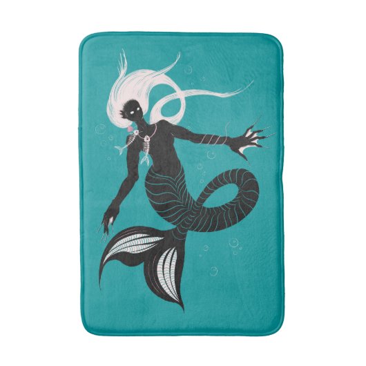 Tapis De Bain Sirène gothique Imaginaire foncé Créature (Devant (Vertical))