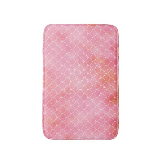 Tapis De Bain Sirène rose et rose (Devant (Vertical))