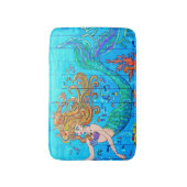 Tapis De Bain sirène rousse sous-marine (Devant (Vertical))