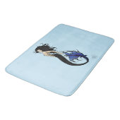 Tapis De Bain Sirène tribale bleue (Angle)