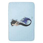 Tapis De Bain Sirène tribale bleue (devant Vertical)