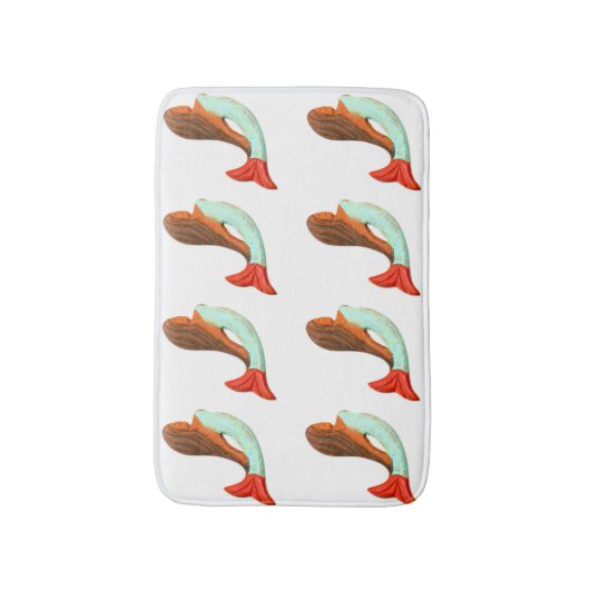 Tapis De Bain sirènes à queue bleue (Devant (Vertical))