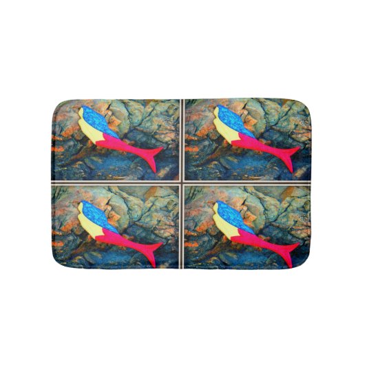 Tapis De Bain sirènes à queue rousse (Devant)