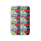 Tapis De Bain sirènes blondes à queue rouge (Devant (Vertical))