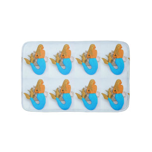 Tapis De Bain sirènes de bleu-queue