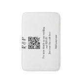 Tapis De Bain site web de mariage rsvp q r code ajouter nom text (Devant (Vertical))