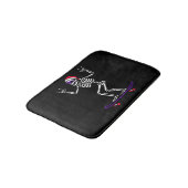 TAPIS DE BAIN SKELETON DE NOËL SUR SKATEBOARD FUNNY XMAS (Angle)