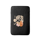 Tapis De Bain Skeleton Hugging Cat Halloween Amoureux des chats (Devant (Vertical))