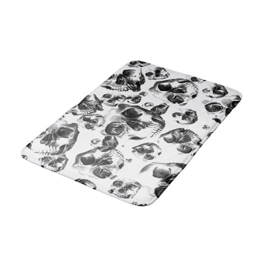 Tapis De Bain Skeleton Skull Art Pattern (Angle)