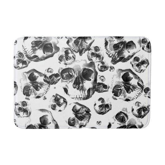 Tapis De Bain Skeleton Skull Art Pattern (Devant)