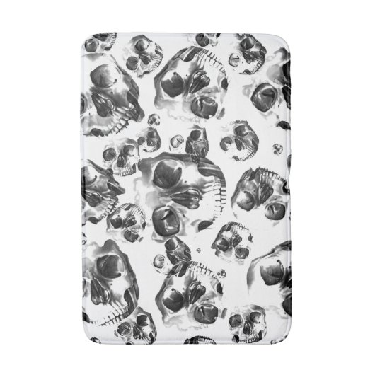 Tapis De Bain Skeleton Skull Art Pattern (Devant (Vertical))