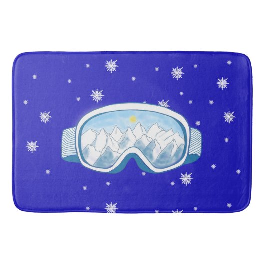 Tapis De Bain Ski Goggers Snowflake Dance (Devant)