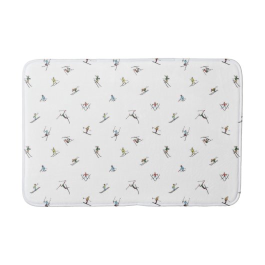 Tapis De Bain Skieurs d'hiver en action Motif (Devant)