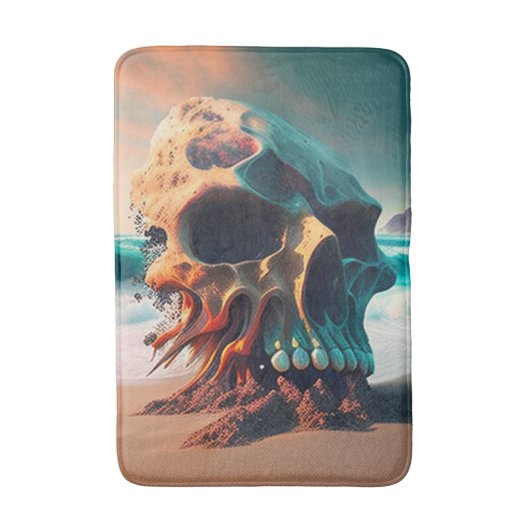 Tapis De Bain Skull on the beach (Devant (Vertical))