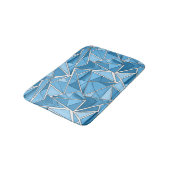 Tapis De Bain Sky blue and blue geometric shapes pattern modern  (Angle)