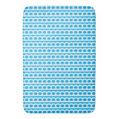 Tapis De Bain Sky Blue et blanc Bulle moderne Vagues (devant Vertical)