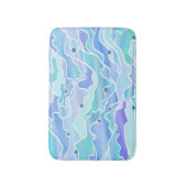 Tapis De Bain Sky Blue Seascape Abstrait (Devant (Vertical))