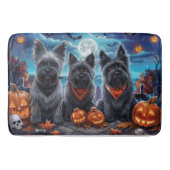 Tapis De Bain Skye Terrier Halloween Éffrayant (Devant)