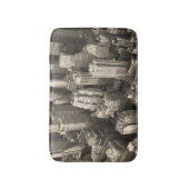 Tapis De Bain Skyline de Manhattan, aérien noir et blanc. (Devant (Vertical))