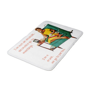 Tapis De Bain SlipperyJoe socialiser la fête de la boisson vinta