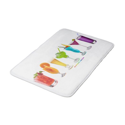 Tapis De Bain SlipperyJoe's cheers alcools cocktails LGBTQIA gay (Angle)