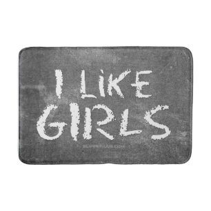 Tapis De Bain SlipperyJoe's J'aime les filles tableau noir sale 