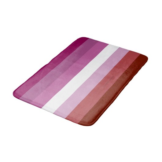 Tapis De Bain SlipperyJoe's lesbian pride flag feminine communit (Angle)