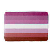 Tapis De Bain SlipperyJoe's lesbian pride flag feminine communit (Devant)