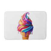 Tapis De Bain SlipperyJoe's vibrante crème glacée cone classique (Devant)
