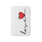 Tapis De Bain Slogan Love. Des coeurs. Jour de Saint-Valentin. (Devant (Vertical))