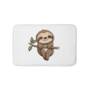 Tapis De Bain Sloth Cute Sloth Cute Cartoon