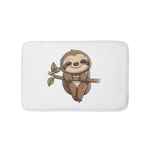 Tapis De Bain Sloth Cute Sloth Cute Cartoon (Devant)