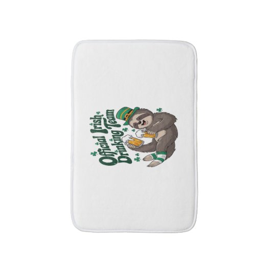 Tapis De Bain Sloth Irish Drinking St Patrick's Day (Devant (Vertical))