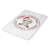 Tapis De Bain Sloth Noël Neige hiver Animaux Sloths Bath Ma (Angle)