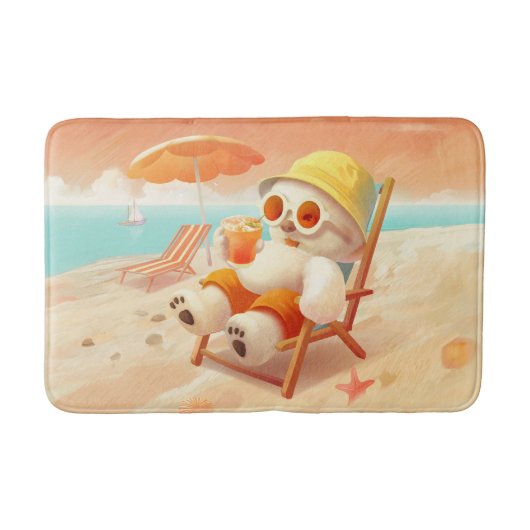 Tapis De Bain Smile Dog - Mode Plage Activé (Devant)