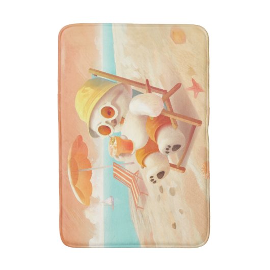 Tapis De Bain Smile Dog - Mode Plage Activé (Devant (Vertical))