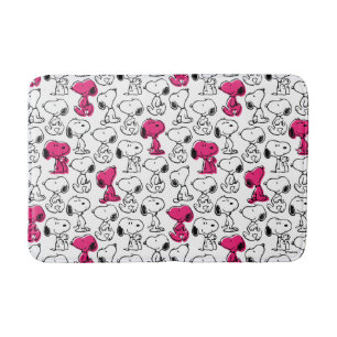 Tapis De Bain Snoopy Black & Magenta Motif