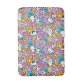 Tapis De Bain Snoopy & Motif de fleurs de bois (Devant (Vertical))