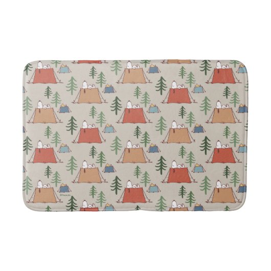 Tapis De Bain Snoopy & Woodstock Go Camping Motif (Devant)