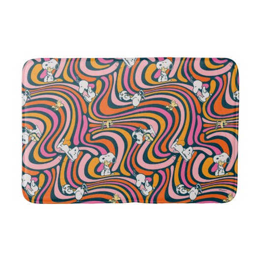Tapis De Bain Snoopy & Woodstock Vibes Super Motif violet (Devant)