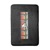 Tapis De Bain Snowboard Retro Heartbeat (Devant (Vertical))