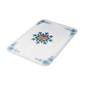 Tapis De Bain Snowflakes Motif Bathmat (Angle)
