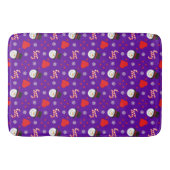 Tapis De Bain Snowflakes Snowman Sucres de canne Arrière - plan (Devant)