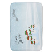 Tapis De Bain Snowman Family Vacances Bain Mat (devant Vertical)