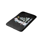 Tapis De Bain Snowman Merry Christmas Santa Claus Tree Snow Fami (Angle)