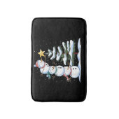 Tapis De Bain Snowman Merry Christmas Santa Claus Tree Snow Fami (Devant (Vertical))